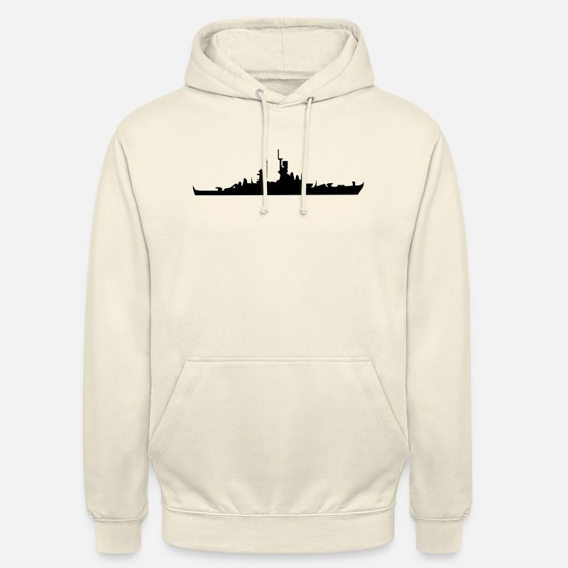 Vector Navy Kriegsschiff Silhouette - Unisex Hoodie - Vanille-Milchshake