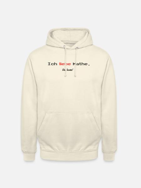 Mathe Ironie Shirt - Unisex Hoodie - Vanille-Milchshake