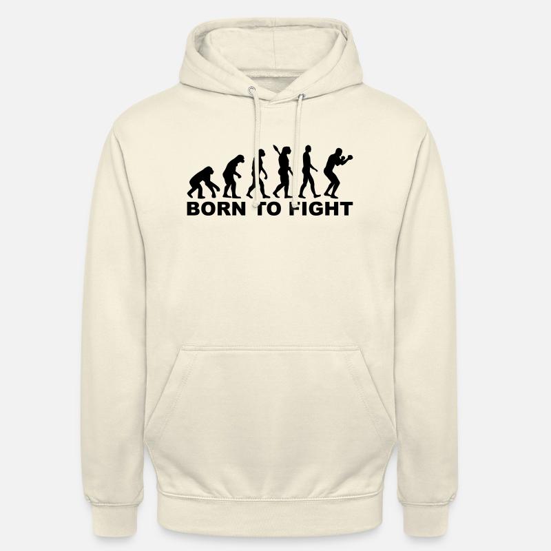 Boxe Évolution - Sweat-shirt à capuche unisexe - vanille