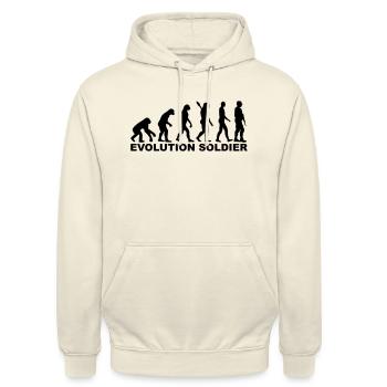 Soldat - Unisex Hoodie - Vanille-Milchshake - Vorne - Alina (178cm) & Michal (187cm)