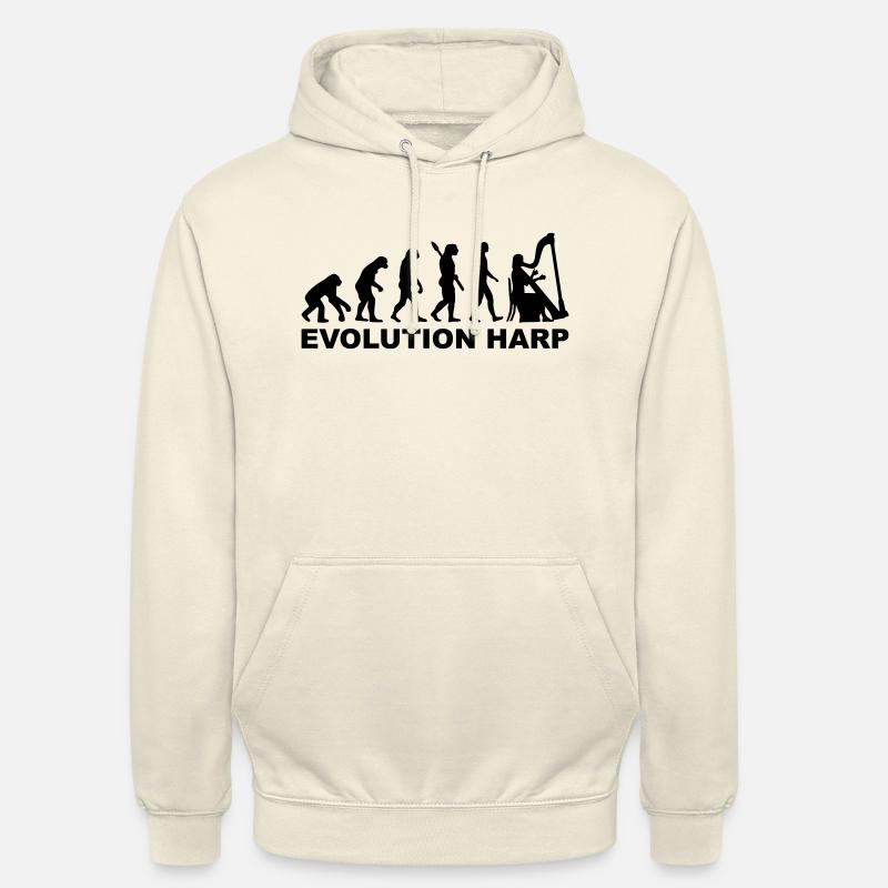 Evolution Harp - Unisex Hoodie - vanilla