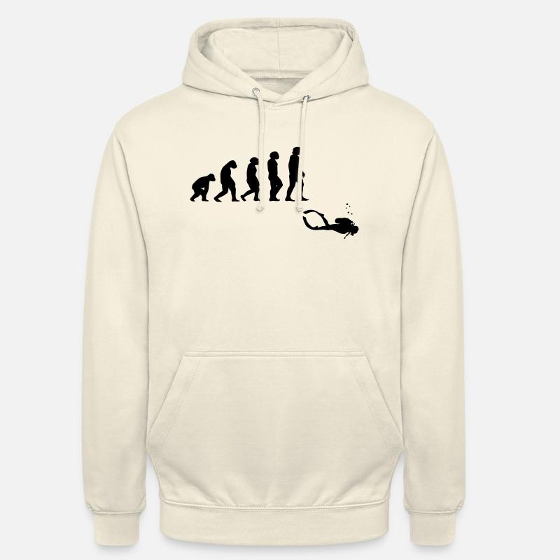 Evolution Tauchen mit Gerät - Unisex Hoodie - Vanille-Milchshake