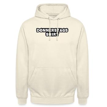 Donnerstags shirt - Unisex Hoodie - Vanille-Milchshake - Vorne - Alina (178cm) & Michal (187cm)