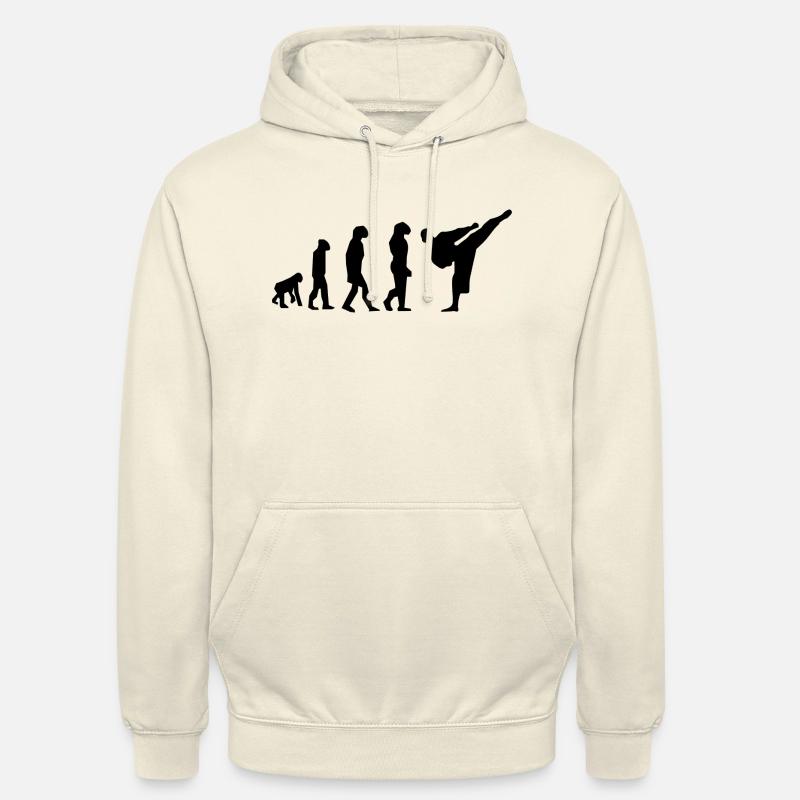 évolution karaté - Sweat-shirt à capuche unisexe - vanille