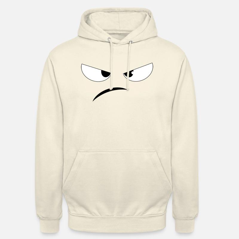 Grumpy Face für hellen Stoff - Unisex Hoodie - Vanille-Milchshake