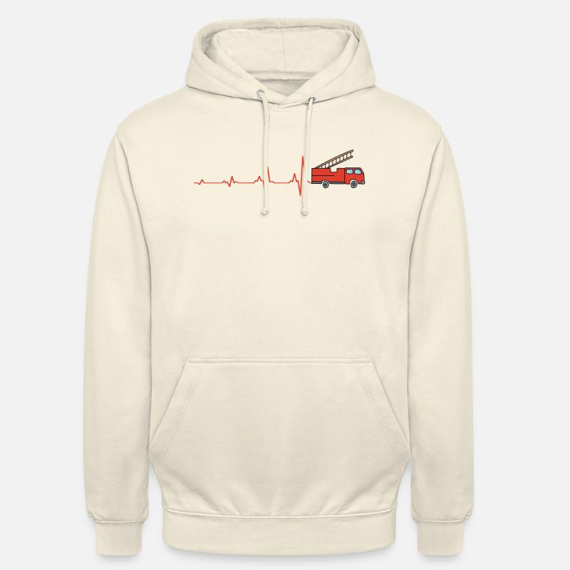 Heartbeat Pompier Pompier Pompier - Sweat-shirt à capuche unisexe - vanille