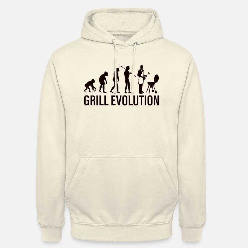 Evolution du gril - Sweat-shirt à capuche unisexe - vanille