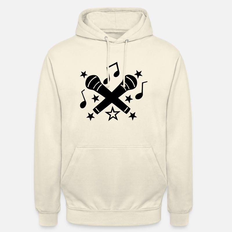 microphon_01 - Sweat-shirt à capuche unisexe - vanille