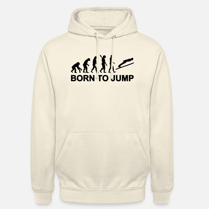 Évolution Saut à ski - Sweat-shirt à capuche unisexe - vanille