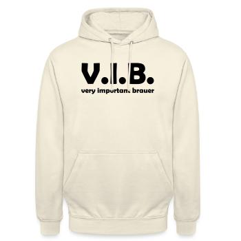 brauer - Unisex Hoodie - Vanille-Milchshake - Vorne - Alina (178cm) & Michal (187cm)