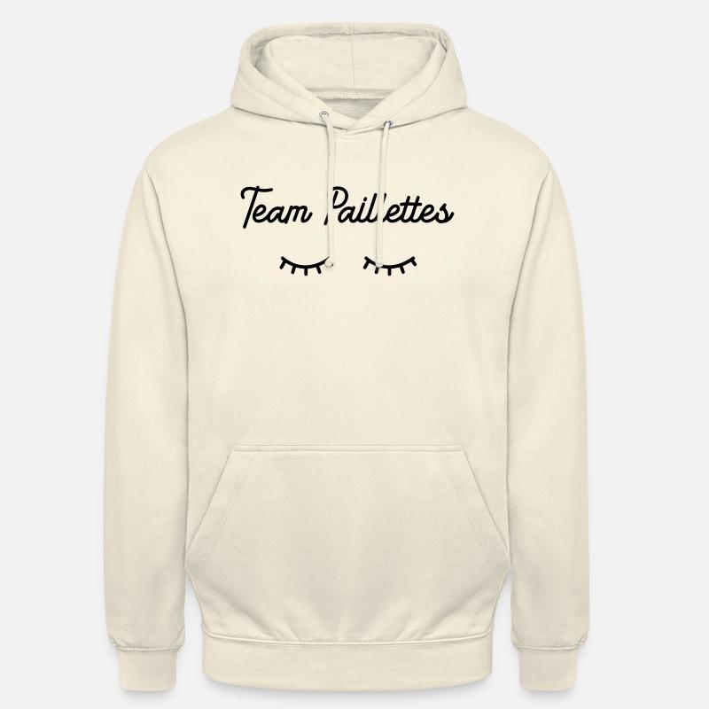 Team paillettes - Sweat-shirt à capuche unisexe - vanille