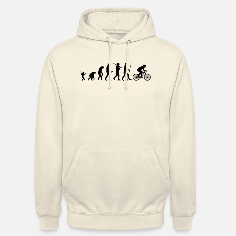 Evolution vélo - Sweat-shirt à capuche unisexe - vanille