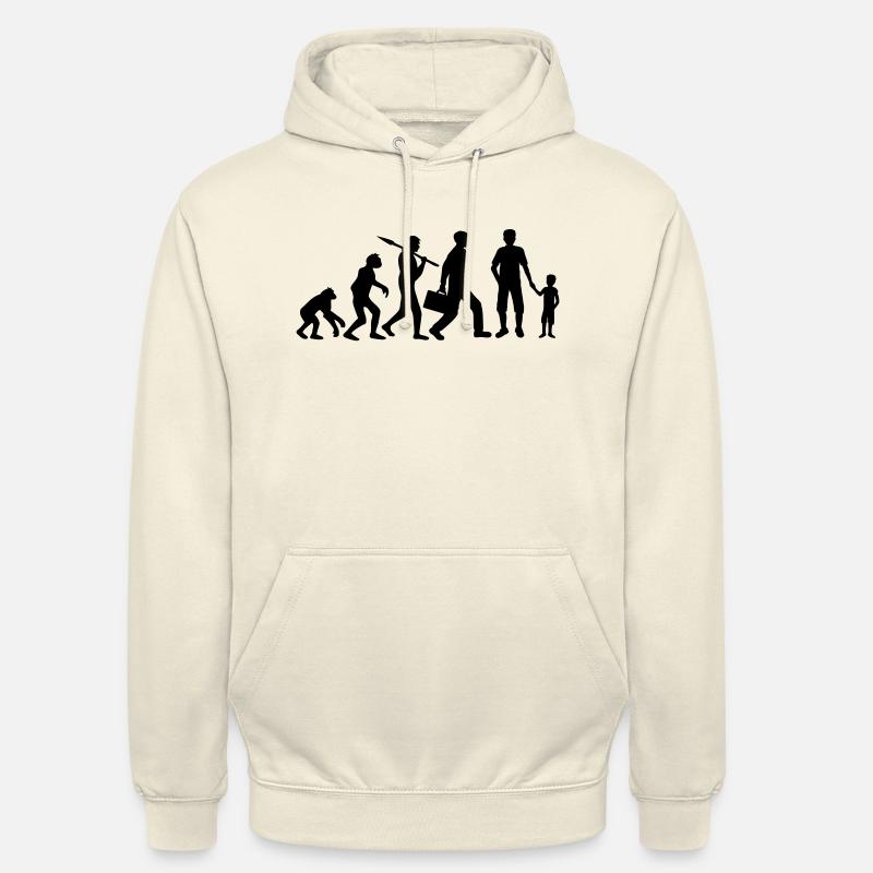 Sohn Papa Evolution Kind - Unisex Hoodie - Vanille-Milchshake
