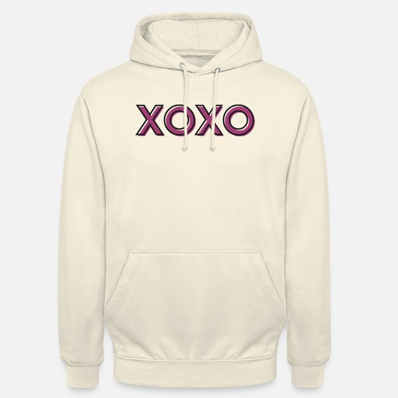 xoxo - Sweat-shirt à capuche unisexe - vanille