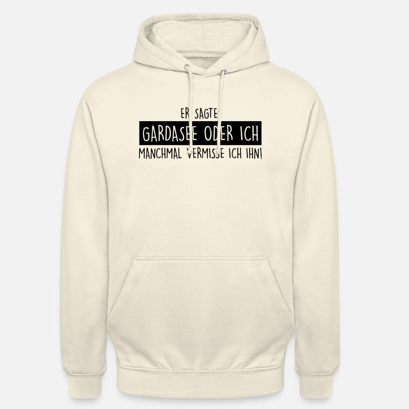 Gardasee oder ich - Unisex Hoodie - Vanille-Milchshake