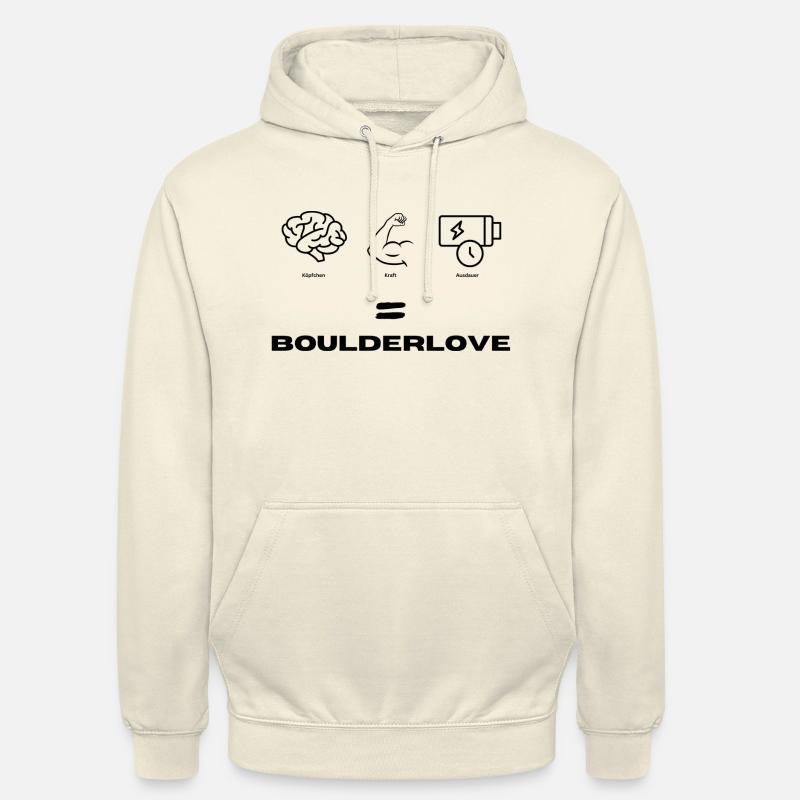 Köpfchen Kraft Ausdauer Boulder Tshirt - Unisex Hoodie - Vanille-Milchshake