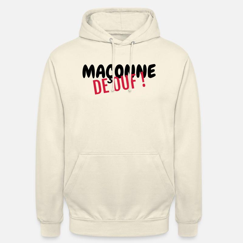 Maçon / Maçonnerie / Construction / Chantier - Sweat-shirt à capuche unisexe - vanille