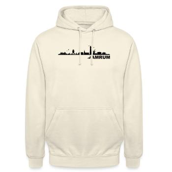 Skyline - Küste Amrum - Unisex Hoodie - Vanille-Milchshake - Vorne - Alina (178cm) & Michal (187cm)