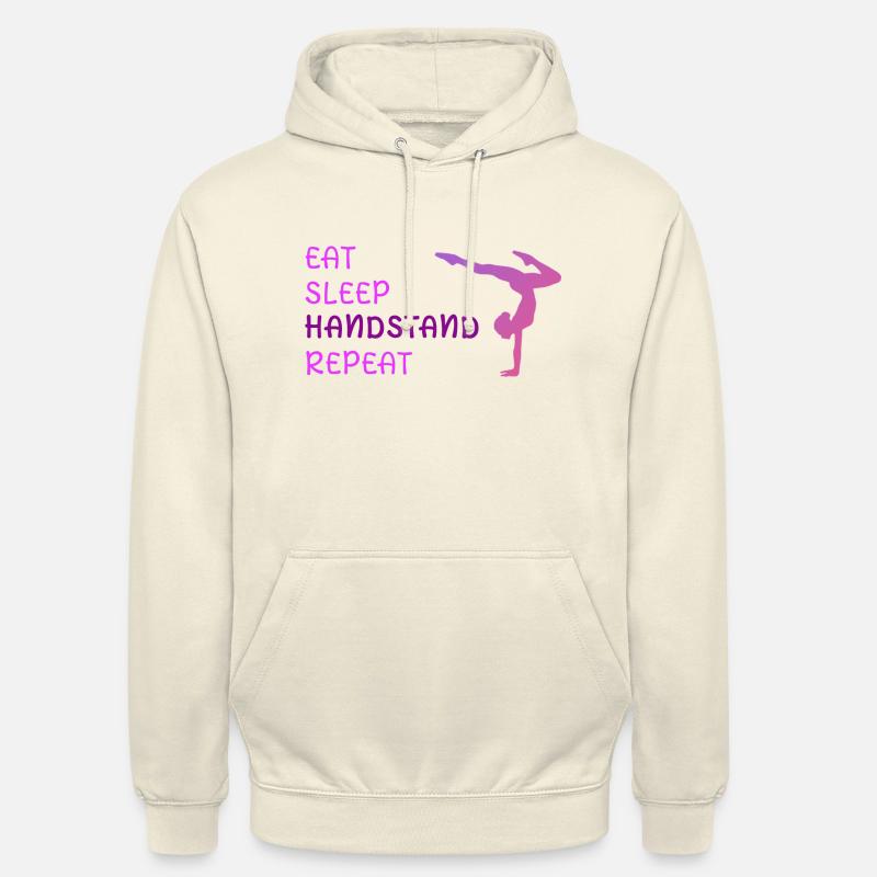 Eat Sleep Handstand Répéter - Sweat-shirt à capuche unisexe - vanille