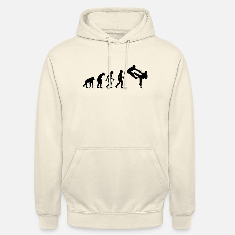 Évolution du karaté - Sweat-shirt à capuche unisexe - vanille