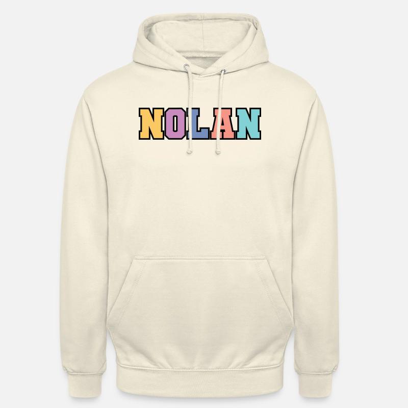 Nom - Nolan - Sweat-shirt à capuche unisexe - vanille