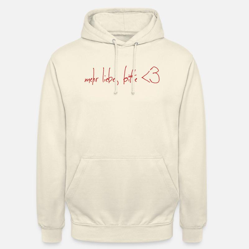 plus d’amour s’il vous plaît - Sweat-shirt à capuche unisexe - vanille