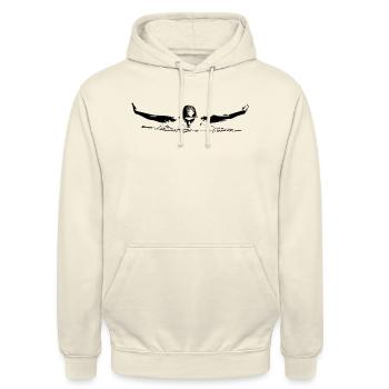 Schwimmen - Unisex Hoodie - Vanille-Milchshake - Vorne - Alina (178cm) & Michal (187cm)