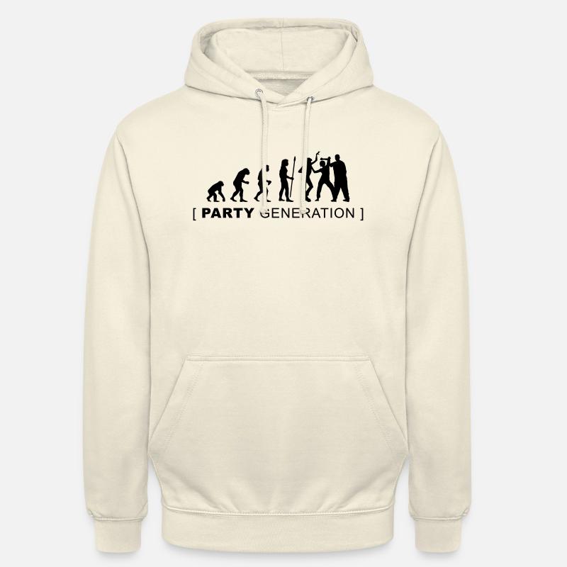 evolution_party - Sweat-shirt à capuche unisexe - vanille