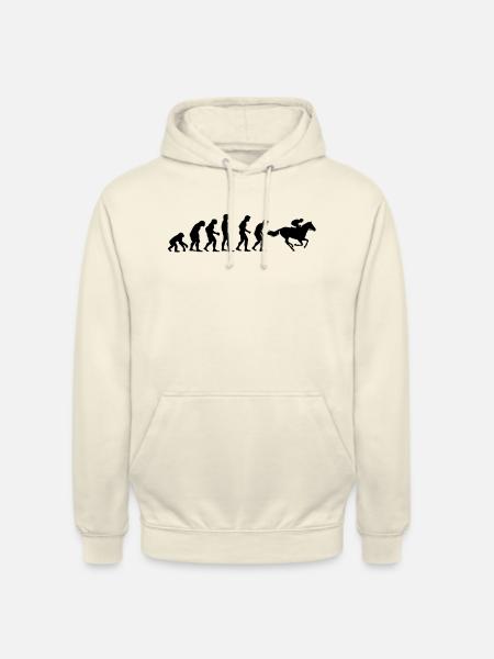horse racing evolution - Unisex Hoodie - vanilla