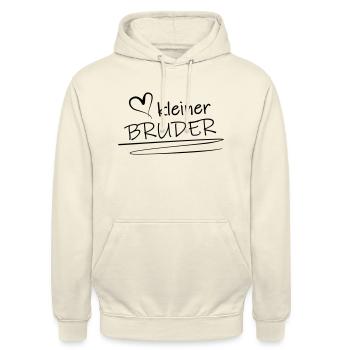 kleiner bruder - Unisex Hoodie - Vanille-Milchshake - Vorne - Alina (178cm) & Michal (187cm)