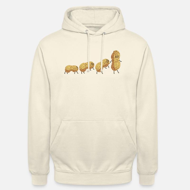 Évolution de l’arachide - Sweat-shirt à capuche unisexe - vanille