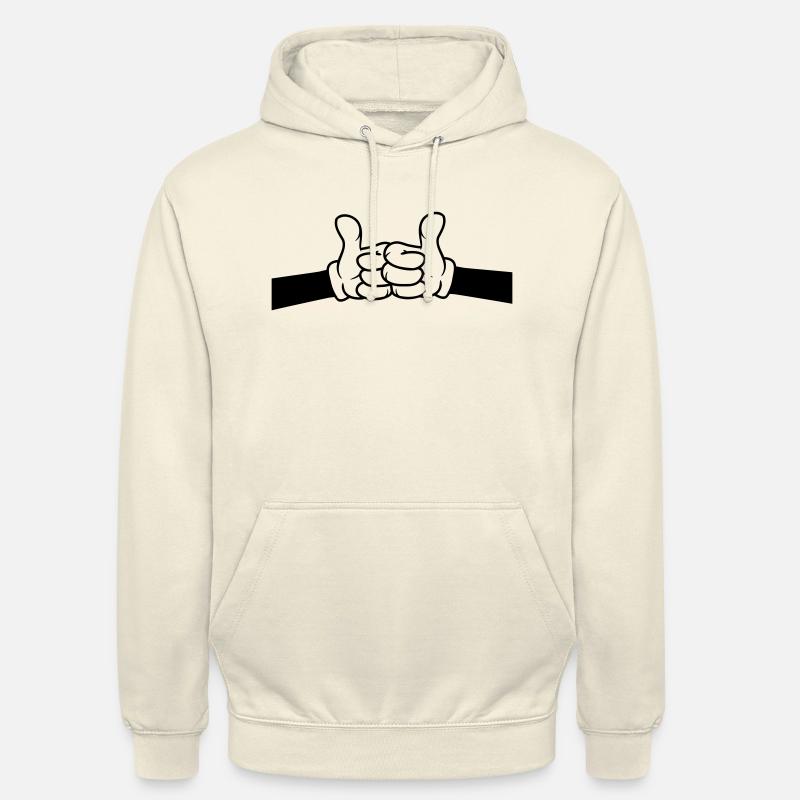 Brofist pouce levé bande dessinée - Sweat-shirt à capuche unisexe - vanille