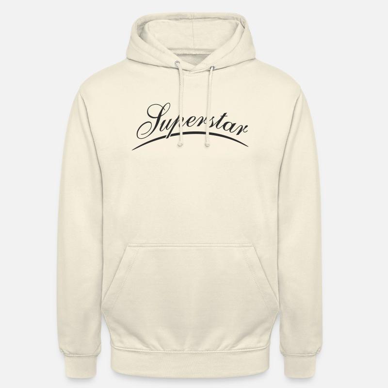 Lettrage superstar en écriture cursive - Sweat-shirt à capuche unisexe - vanille