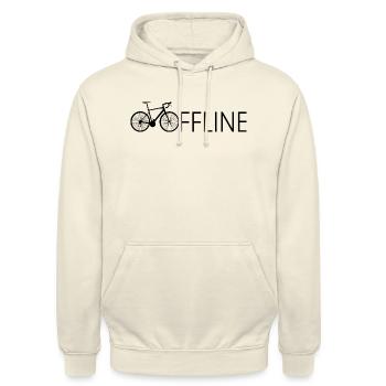 Offline Fahrrad Spruch Sportler - Unisex Hoodie - Vanille-Milchshake - Vorne - Alina (178cm) & Michal (187cm)