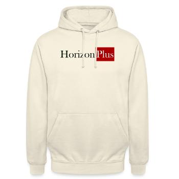 Horizont Plus - Unisex Hoodie - Vanille-Milchshake - Vorne - Alina (178cm) & Michal (187cm)