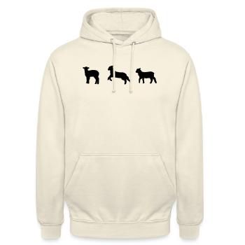 sheep, lamb - Unisex Hoodie - vanilla - Front - Alina (178cm) & Michal (187cm)