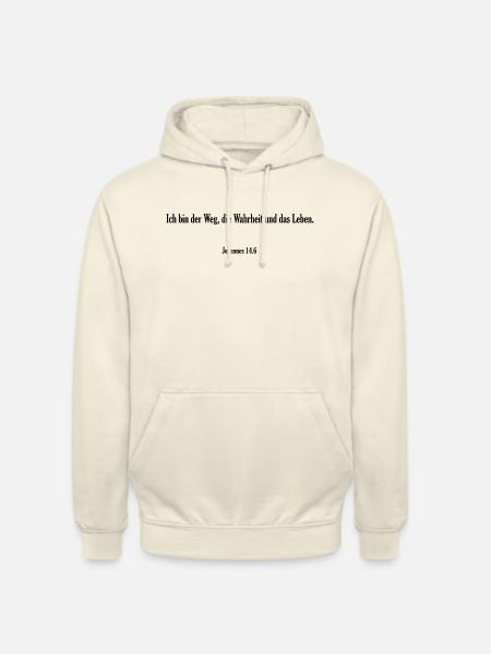 Bibelvers - Johannes 14.6 - Unisex Hoodie - Vanille-Milchshake