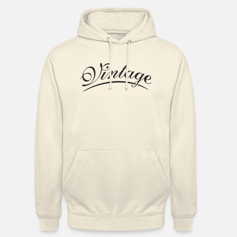 Vintage lettering in cursive script - Unisex Hoodie - vanilla