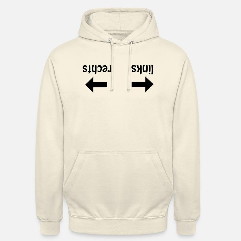 Gauche Droite Cheat Sheet - Sweat-shirt à capuche unisexe - vanille