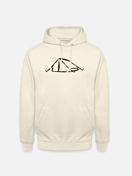 tent_1 - Sweat-shirt à capuche unisexe - vanille