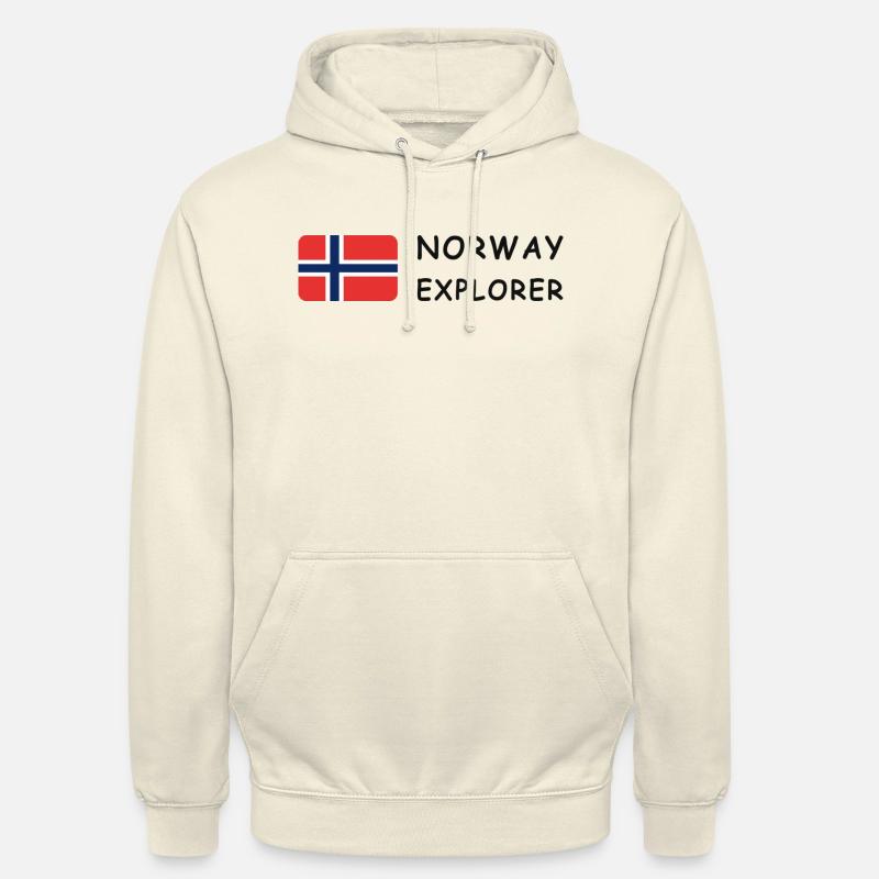 NORWAY EXPLORER black-lettered - Sweat-shirt à capuche unisexe - vanille