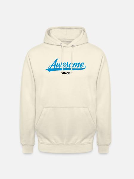 Awesome Since (MM.DD.YYYY) - Sweat-shirt à capuche unisexe - vanille