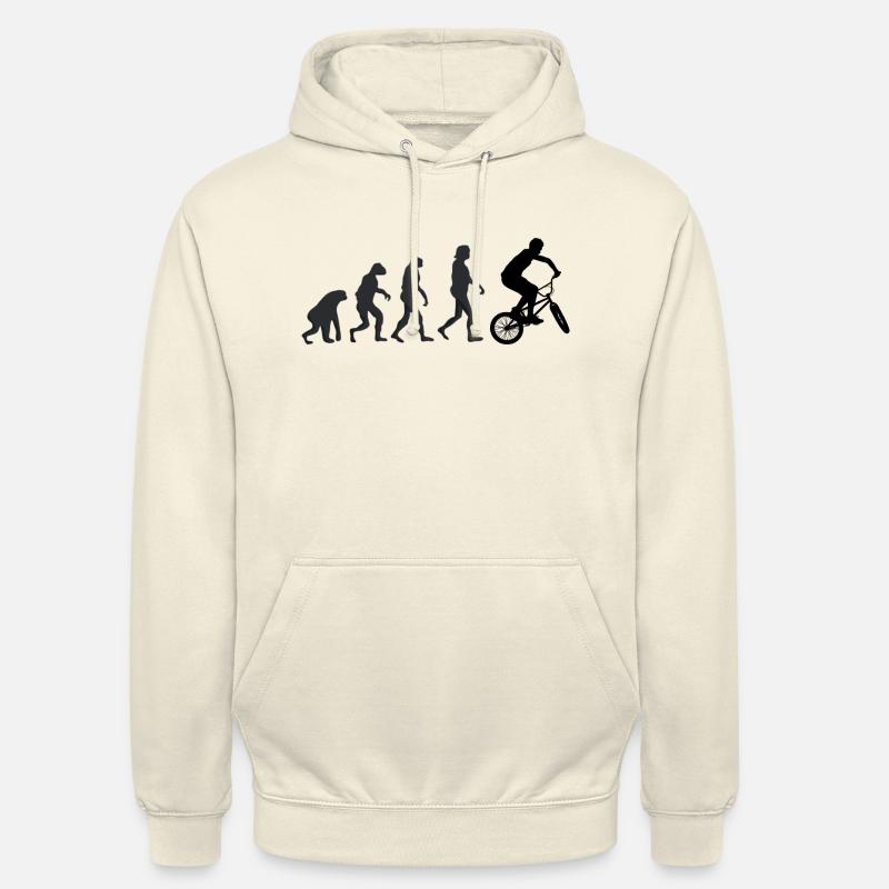 Bicycle - Human Evolution - Unisex Hoodie - vanilla