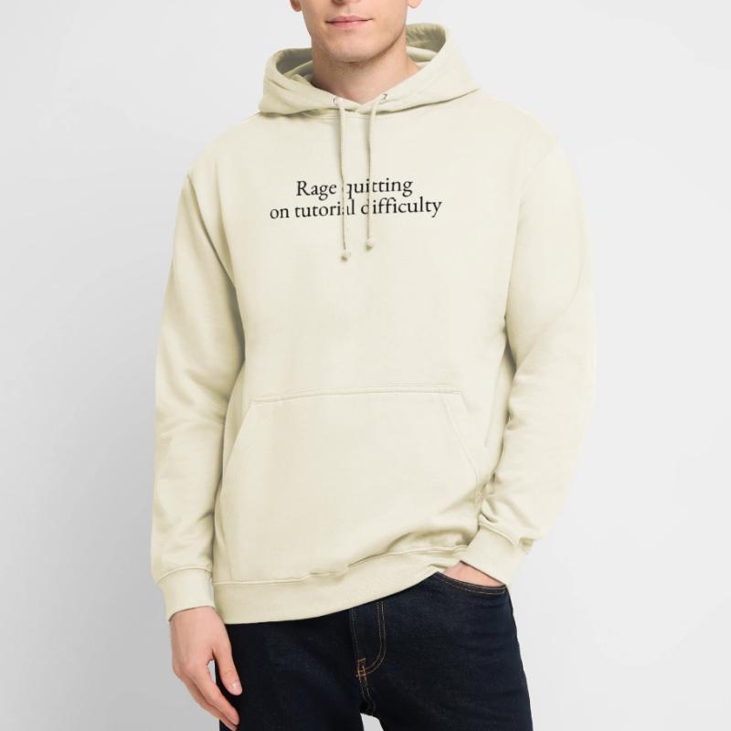 Rage quitting on tutorial difficulty Unisex Hoodie