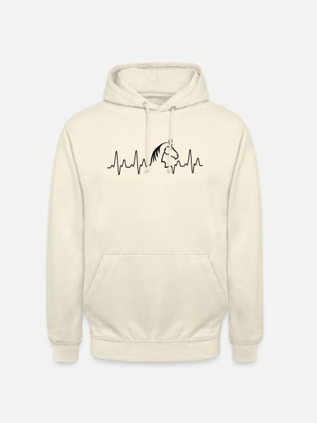 Herzschlag Pferd HD - Unisex Hoodie - Vanille-Milchshake
