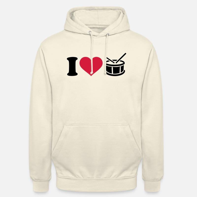 I love Drum - Unisex Hoodie - vanilla