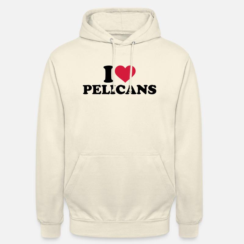 I love pelicans - Sweat-shirt à capuche unisexe - vanille