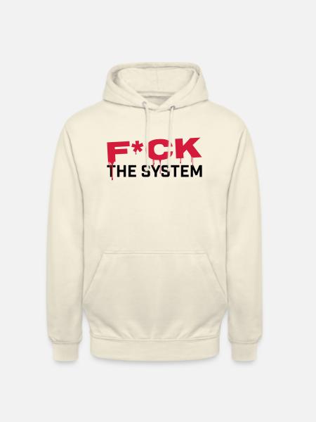 BAISE LE SYSTÈME - Sweat-shirt à capuche unisexe - vanille