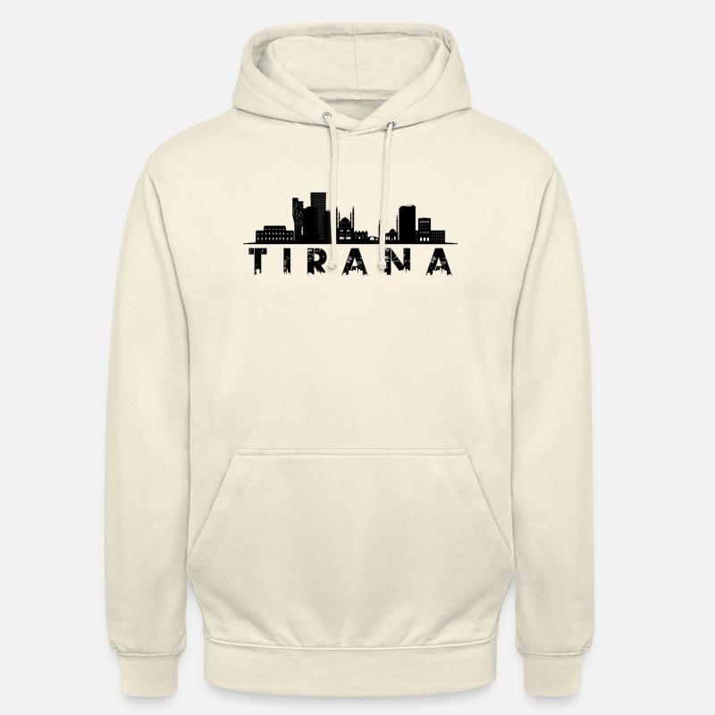 Tirana - Sweat-shirt à capuche unisexe - vanille