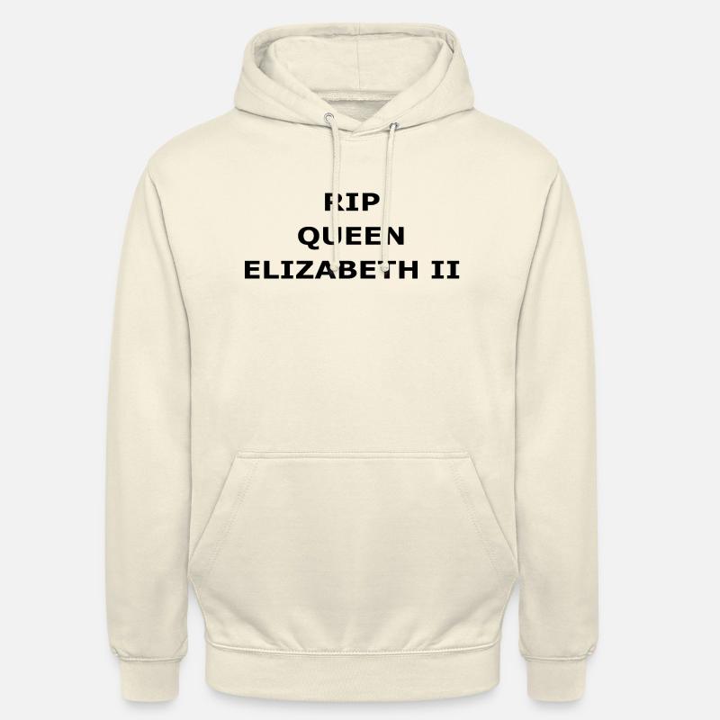 RIP DRONNING ELIZABETH II - Hættetrøje unisex - vaniljemilkshake